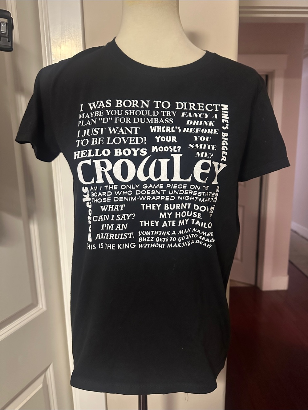 Supernatural Crowley Graphic Tee Shirt EUC Medium Black